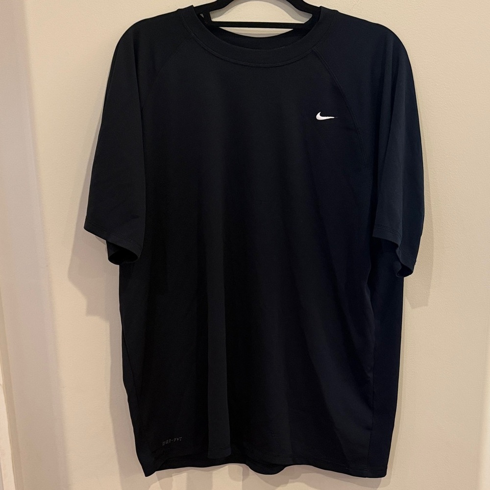 Men’s Nike Dri-FIT Swim Shirt XXL – UPF 40, Black, Used